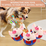 Darrahopens Pet Care > Toys > Dog Toys Interactive Pig Dog Toy – Rechargeable, Self-Moving & Squeaky with Recording & Music Modes, Dual-Mode Sound Activation, Durable Plush Cover, Ideal for Small to Large Dogs to Relieve Boredom and Anxiety (Red)