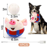 Darrahopens Pet Care > Toys > Dog Toys Interactive Pig Dog Toy – Rechargeable, Self-Moving & Squeaky with Recording & Music Modes, Dual-Mode Sound Activation, Durable Plush Cover, Ideal for Small to Large Dogs to Relieve Boredom and Anxiety (Red)