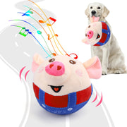 Darrahopens Pet Care > Toys > Dog Toys Interactive Pig Dog Toy – Rechargeable, Self-Moving & Squeaky with Recording & Music Modes, Dual-Mode Sound Activation, Durable Plush Cover, Ideal for Small to Large Dogs to Relieve Boredom and Anxiety (Red)
