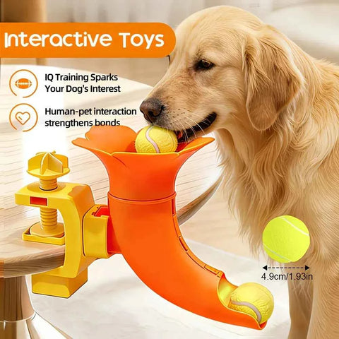 Darrahopens Pet Care > Toys > Dog Toys Manual Ball Launcher: Adjustable Difficulty, No Batteries Needed, Clip-On Automatic Ball Dispensing, Human-Pet Interaction and Solo Play All in One In Australia - Darrahopens