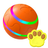 Darrahopens Pet Care > Toys > Dog Toys Orange Durable TPU Smart Interactive Electric Pet Toy Ball With Remote - Automatic Normal & Crazy Mode Bouncing Dog & Cat Chew Toy, Remote Activated
