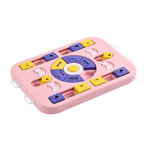 Darrahopens Pet Care > Toys > Dog Toys Pink Advanced Interactive Dog Puzzle Toy - Multi-Mechanism Treat Dispensing Slow Feeder for Mental Enrichment
