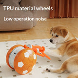 Darrahopens Pet Care > Toys > Dog Toys Smart Self-Rolling Pet Toy, Durable Chew Ball for Cats and Dogs to Keep Themselves Entertained - Orange