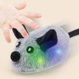 Darrahopens Pet Care > Toys > Dog Toys Squeaky Escaping Mouse Toy Light-up Auto Moving Rechargeable Interactive Cat Toy Grey