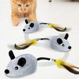 Darrahopens Pet Care > Toys > Dog Toys Squeaky Escaping Mouse Toy Light-up Auto Moving Rechargeable Interactive Cat Toy Grey