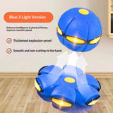 Darrahopens Pet Care > Toys > Dog Toys TransformingFlyingSaucerBall-Blue(ThreeLights)