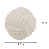 Darrahopens Pet Care > Toys > Dog Toys White Rope Ball Durable TPR Dog Chew Toys Set -  for Teeth Cleaning - Non-Toxic, Bite-Resistant, Easy Clean - Interactive Play for Medium to Large Dogs