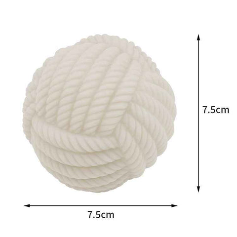 Darrahopens Pet Care > Toys > Dog Toys White Rope Ball Durable TPR Dog Chew Toys Set -  for Teeth Cleaning - Non-Toxic, Bite-Resistant, Easy Clean - Interactive Play for Medium to Large Dogs