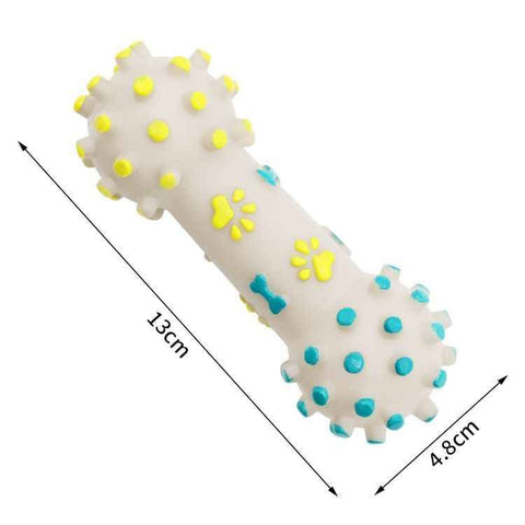 Darrahopens Pet Care > Toys > Dog Toys Yellow and Blue Squeaky Bone Durable TPR Dog Chew Toys Set -  for Teeth Cleaning - Non-Toxic, Bite-Resistant, Easy Clean - Interactive Play for Medium to Large Dogs