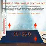 Darrahopens Pet Care > Toys Electric Pet Heat Pad: Waterproof Heating Mat for Cat Dog Bed | Chew Resistant L