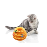 Darrahopens Pet Care > Toys Interactive Cat Track Tower 3 Level LED Ball with Light - Kitten Chase Play Toy