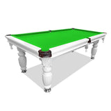 Darrahopens Sports & Fitness 7FT Luxury Slate Pool Table Solid Timber Billiard Table Professional Snooker Game Table with Accessories Pack,White Frame [10% OFF PRE-SALE Red: Dispatch in 8 weeks] - Green