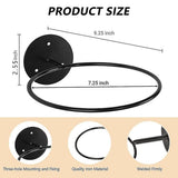 Darrahopens Sports & Fitness > Ball Sports > Basketball & Basketball Accessories 3pcs Wall Mounted Ball Rack Iron Basketball Storage Display Holder Football Rugby Hanging Rack Space Saving - Perfect Black 3pc