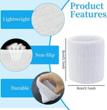 Darrahopens Sports & Fitness > Ball Sports > Basketball & Basketball Accessories 4-Pack Sweat-Wicking Wristbands - Super Stretch Cotton Sports Wristbands - Sweat-Wicking Wristbands - For Tennis, Sports, Basketball, Gymnastics - (Pink and White)