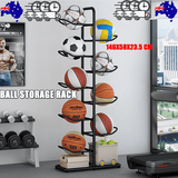 Darrahopens Sports & Fitness > Ball Sports > Basketball & Basketball Accessories Basketball Soccer Storage Rack Sport Ball Organizer Ball Holder Display Stand