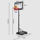 Darrahopens Sports & Fitness > Ball Sports > Basketball & Basketball Accessories DR. DUNK Portable Kids Basketball Hoop Stand System, 1.15m to 1.60m Height Adjustable