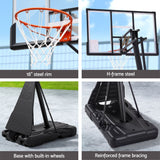 Darrahopens Sports & Fitness > Ball Sports > Basketball & Basketball Accessories Everfit 3.05M Basketball Hoop Stand System Portable Height Adjustable Net Ring