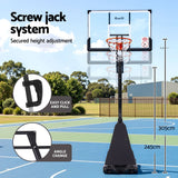 Darrahopens Sports & Fitness > Ball Sports > Basketball & Basketball Accessories Everfit 3.05M Basketball Hoop Stand System Portable Height Adjustable Net Ring
