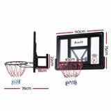 Darrahopens Sports & Fitness > Ball Sports > Basketball & Basketball Accessories Everfit 43-Inch Wall Mount Kids Basketball Hoop Backboard Indoor Outdoor Sports