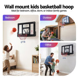Darrahopens Sports & Fitness > Ball Sports > Basketball & Basketball Accessories Everfit 43-Inch Wall Mount Kids Basketball Hoop Backboard Indoor Outdoor Sports