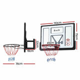 Darrahopens Sports & Fitness > Ball Sports > Basketball & Basketball Accessories Everfit 43-Inch Wall Mount Kids Basketball Hoop Backboard Outdoor Sports