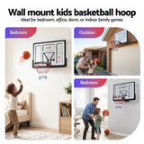 Darrahopens Sports & Fitness > Ball Sports > Basketball & Basketball Accessories Everfit 43-Inch Wall Mount Kids Basketball Hoop Backboard Outdoor Sports