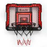 Darrahopens Sports & Fitness > Ball Sports > Basketball & Basketball Accessories Everfit Mini Basketball Hoop Over Door Indoor LED Scoreboard Kids Set 40x30cm