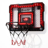 Darrahopens Sports & Fitness > Ball Sports > Basketball & Basketball Accessories Everfit Mini Basketball Hoop Over Door Indoor LED Scoreboard Kids Set 40x30cm