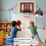 Darrahopens Sports & Fitness > Ball Sports > Basketball & Basketball Accessories Everfit Mini Basketball Hoop Over Door Indoor LED Scoreboard Kids Set 40x30cm