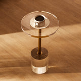 Darrahopens Sports & Fitness > Ball Sports > Basketball & Basketball Accessories VEVOR Clear Acrylic End Table, Acrylic Side Table with a Solid Base, 11.9 x 11.9 inch Round Tabletop, 21.4 inch High, for Coffee, Drink, Food, Snack used in Living Room, Bedroom, and Study