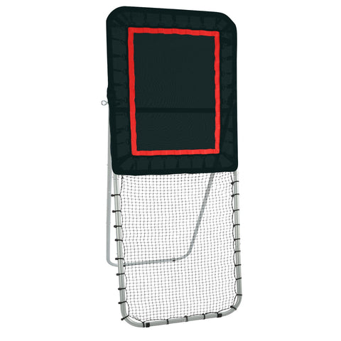 Darrahopens Sports & Fitness > Ball Sports > Basketball & Basketball Accessories VEVOR Folding Lacrosse Rebounder for Backyard, 3x8 Ft Volleyball Bounce Back Net, Pitchback Throwback Baseball Softball Return Training Screen, Adjustable Angle Shooting Practice Training Wall, Black