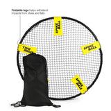Darrahopens Sports & Fitness > Ball Sports > Netball & Netball Accessories W3 Ball Original Roundnet Game Set, 4-Player Outdoor Volleyball with 3 Balls, Net & Bag for Lawn, Sand & Indoors