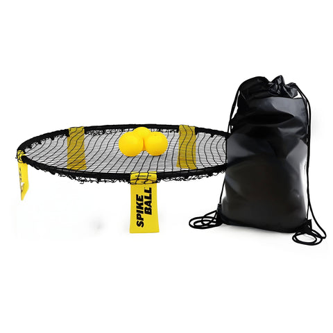 Darrahopens Sports & Fitness > Ball Sports > Netball & Netball Accessories W3 Ball Original Roundnet Game Set, 4-Player Outdoor Volleyball with 3 Balls, Net & Bag for Lawn, Sand & Indoors
