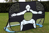 Darrahopens Sports & Fitness > Ball Sports > Soccer & Soccer Accessories 2 in 1 Portable Foldable Soccer Goal with Detachable Target - Blue