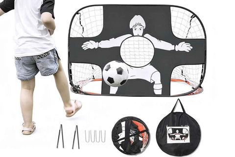 Darrahopens Sports & Fitness > Ball Sports > Soccer & Soccer Accessories 2 in 1 Portable Foldable Soccer Goal with Detachable Target - Red