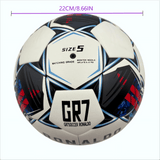 Darrahopens Sports & Fitness > Ball Sports > Soccer & Soccer Accessories A black, red and blue graffiti football, made of PU, containing a pump+air needle+net bag, a gift for Christmas Boxing Day,soccer