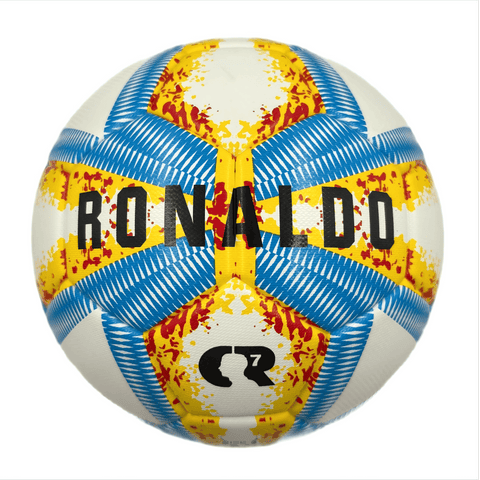 Darrahopens Sports & Fitness > Ball Sports > Soccer & Soccer Accessories A yellow, blue and red football with color matching size5, PU fitting material, Christmas Boxing Day gift, including pump+air needle+net bag set,soccer