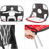Darrahopens Sports & Fitness > Ball Sports > Soccer & Soccer Accessories Foldable Football Goal for Kids Adults Indoor Outdoor Play, Red Nylon Goalie Net