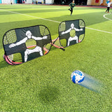 Darrahopens Sports & Fitness > Ball Sports > Soccer & Soccer Accessories Foldable Football Goal for Kids Adults Indoor Outdoor Play, Red Nylon Goalie Net