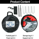 Darrahopens Sports & Fitness > Ball Sports > Soccer & Soccer Accessories Foldable Football Goal for Kids Adults Indoor Outdoor Play, Red Nylon Goalie Net