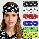 Darrahopens Sports & Fitness > Ball Sports > Soccer & Soccer Accessories Football Themed Headband - Stretchy Printed Headband - Set of 6 - Sporty, Sweat-Wicking & Breathable - Wide-Brim Hair Accessory