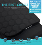 Darrahopens Sports & Fitness > Ball Sports > Soccer & Soccer Accessories Honeycomb Knee Pads for Kids, Teens & Adults – Protective Compression Knee Guards for Basketball, Football, Cycling & Running(Black,XL)