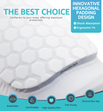 Darrahopens Sports & Fitness > Ball Sports > Soccer & Soccer Accessories Honeycomb Knee Pads for Kids, Teens & Adults – Protective Compression Knee Guards for Basketball, Football, Cycling & Running(White,S)