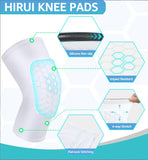 Darrahopens Sports & Fitness > Ball Sports > Soccer & Soccer Accessories Honeycomb Knee Pads for Kids, Teens & Adults – Protective Compression Knee Guards for Basketball, Football, Cycling & Running(White,S)