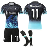 Darrahopens Sports & Fitness > Ball Sports > Soccer & Soccer Accessories Liverpool 2025-26 Anniversary Shirt & Socks, M. Salah No.11, Blue No.11 M.SALAH 16