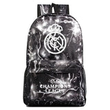 Darrahopens Sports & Fitness > Ball Sports > Soccer & Soccer Accessories Real Madrid Uefa Champions League Fan Backpack School Bag Student Graffiti Shoulder Bag