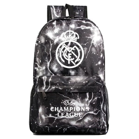 Darrahopens Sports & Fitness > Ball Sports > Soccer & Soccer Accessories Real Madrid Uefa Champions League Fan Backpack School Bag Student Graffiti Shoulder Bag