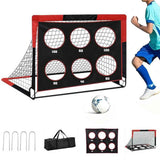 Darrahopens Sports & Fitness > Ball Sports > Soccer & Soccer Accessories Soccer Goals for Backyard Set Outdoor Sports Games - Red Goal Frame with Black Net