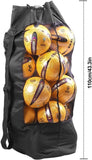 Darrahopens Sports & Fitness > Ball Sports > Soccer & Soccer Accessories Soccer Net Bag for 10-15 Balls - Large Waterproof, Sturdy Tennis Shoulder Pad, Football-Basketball-Volleyball Bag, Drawstring Handbag - Black