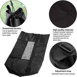 Darrahopens Sports & Fitness > Ball Sports > Soccer & Soccer Accessories Soccer Net Bag for 10-15 Balls - Large Waterproof, Sturdy Tennis Shoulder Pad, Football-Basketball-Volleyball Bag, Drawstring Handbag - Black